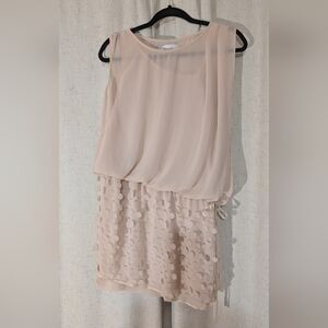 Elegant Cream Asymmetrical Dress